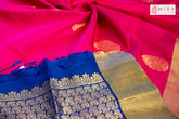 Hot pink navy blue soft silk - MIRASILKS Hot pink navy blue soft silk